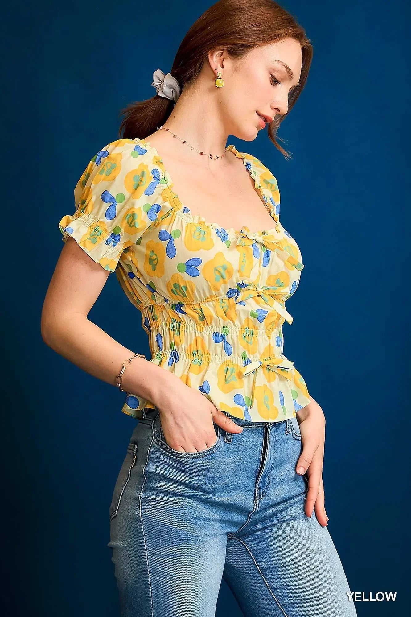Floral Smocked Peplum Blouse - Eva's Edition