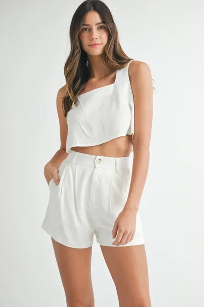 Sleeveless Crop Top and Shorts Set - Eva's Edition