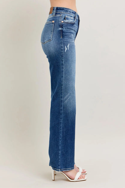 High Waist 90's Straight Leg Jeans Plus Size - Eva's Edition