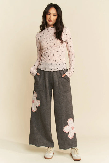 Ribbon Bow Lace Hem Long Sleeve Mesh Layering Top - Eva's Edition