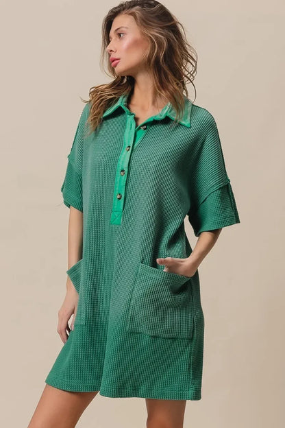 Dip Dye Mineral Washed Knit Dress - Eva's Edition