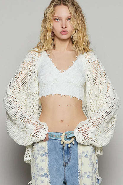Crochet Open-Front Cardigan - Eva's Edition