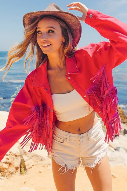 Studded Collar Jacket - Eva's Edition