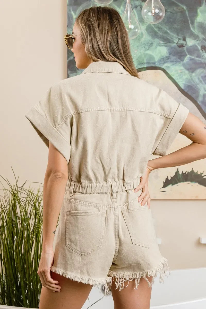 Elastic Waistband Romper - Eva's Edition