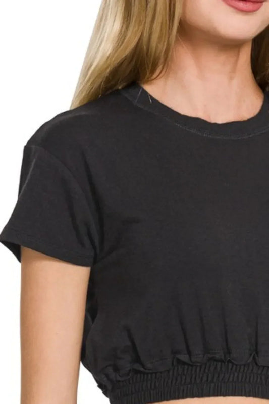 Elastic Hem Crop Top - Eva's Edition