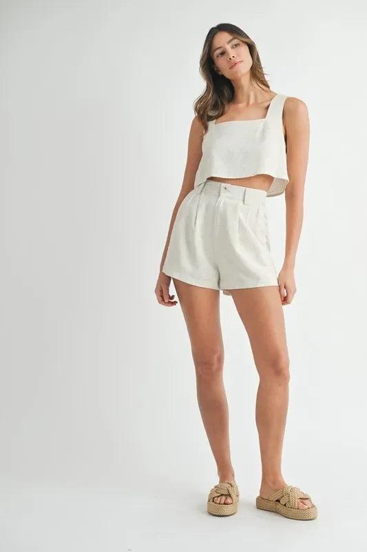 Sleeveless Crop Top and Shorts Set - Eva's Edition