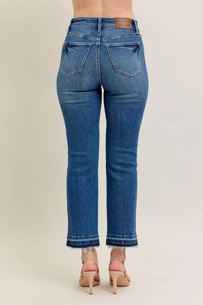 Vintage Wash Release Hem Kick Flare Jeans - Eva's Edition