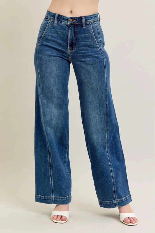 High Waist Wide Leg Jeans Plus Size - Eva's Edition