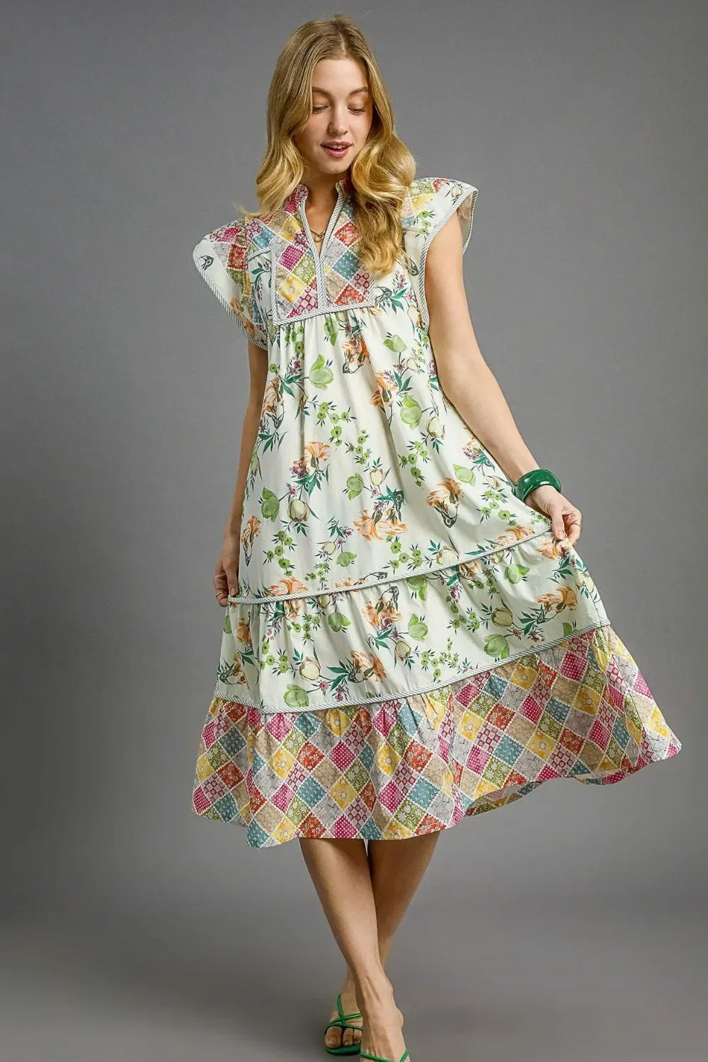 Patchwork Garden Midi Dress - Eva's Edition