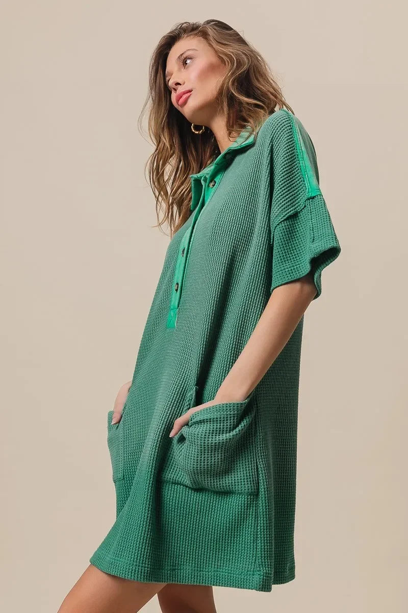 Dip Dye Mineral Washed Knit Dress - Eva's Edition