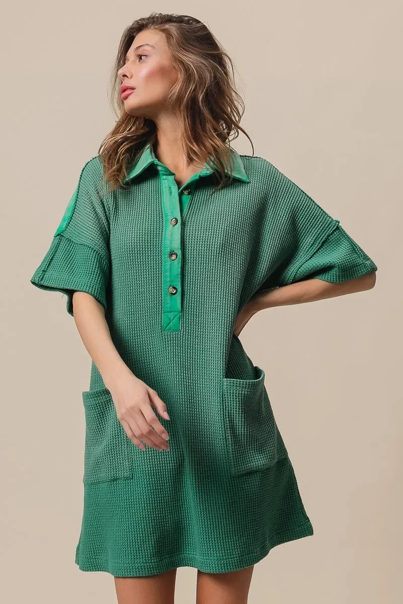 Dip Dye Mineral Washed Knit Dress - Eva's Edition