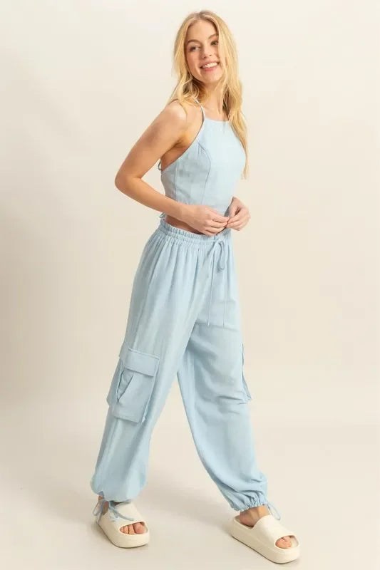 Crop Top and Cargo Pants Set - Eva's Edition