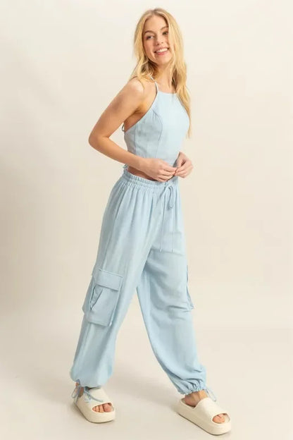 Crop Top and Cargo Pants Set - Eva's Edition