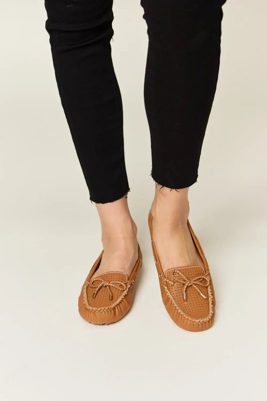 Bow Decor Flat Loafers - Eva's Edition