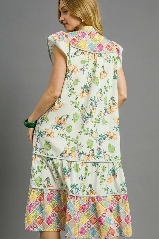 Patchwork Garden Midi Dress - Eva's Edition