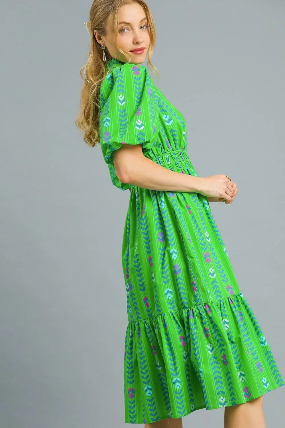 Midi Dress with Ruffled Hem - Eva's Edition