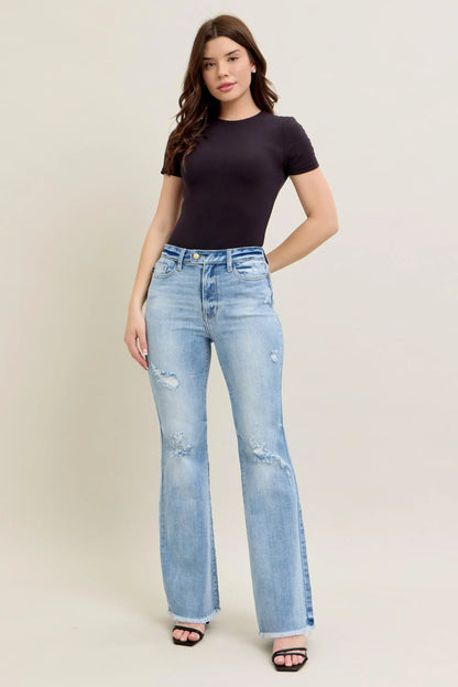 Flare Jeans With Shield Pockets Plus Size - Eva's Edition