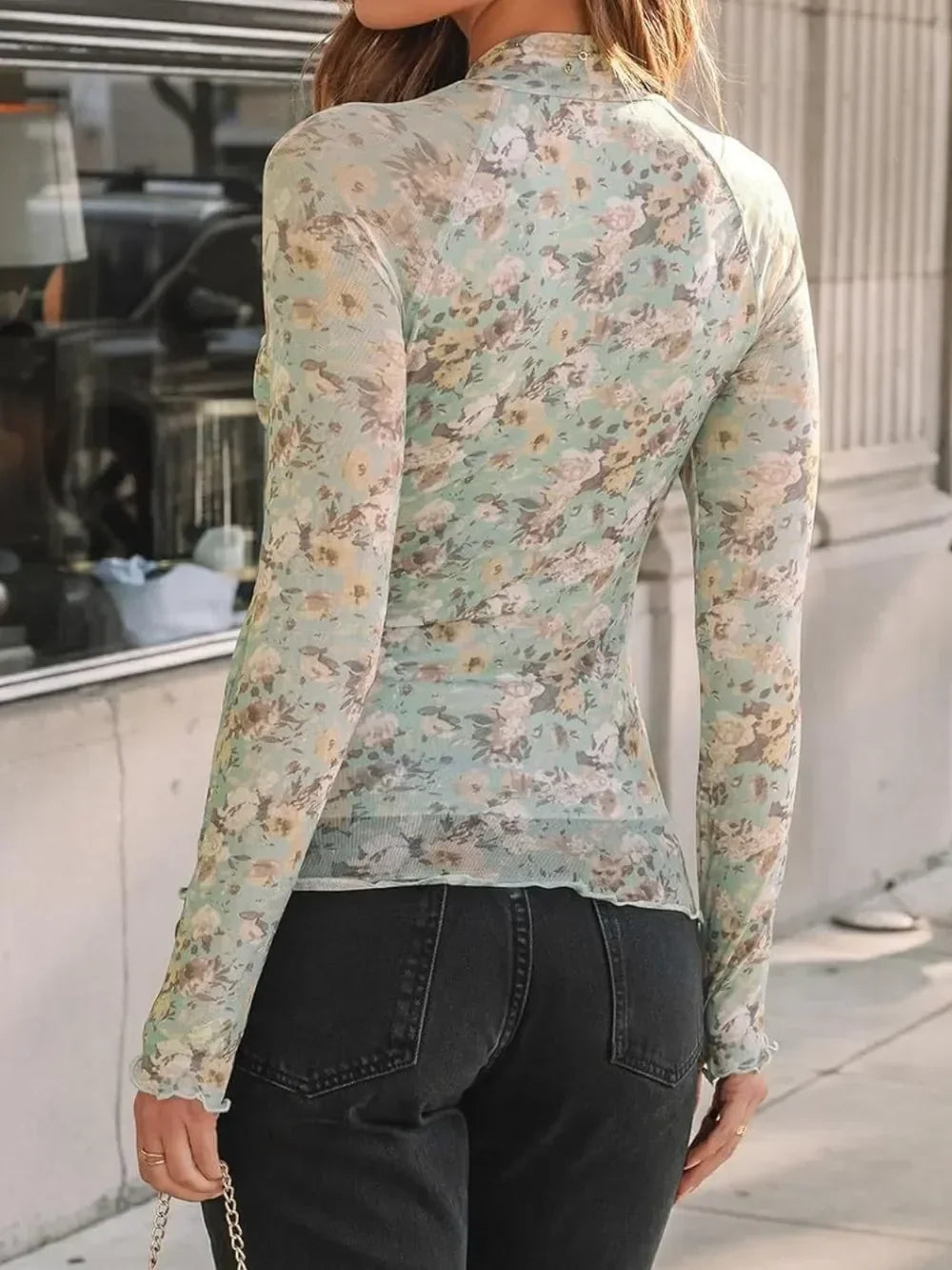 Lovelet Mock Neck Long Sleeve Top - Eva's Edition