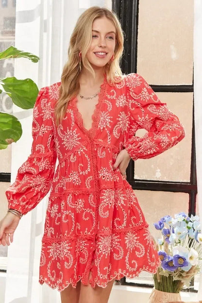 Puff Sleeved Floral Dress - Eva's Edition