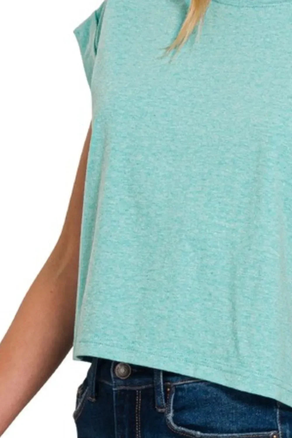 Rolled Sleeve Crop T-Shirt - Eva's Edition