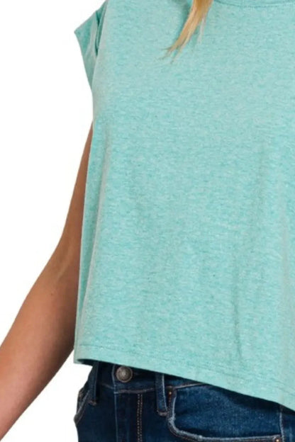 Rolled Sleeve Crop T-Shirt - Eva's Edition
