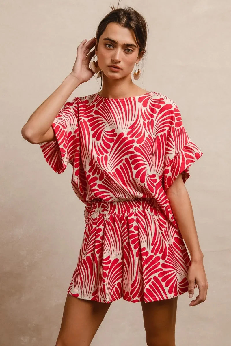 Woven Ruffled Sleeves Top - Eva's Edition