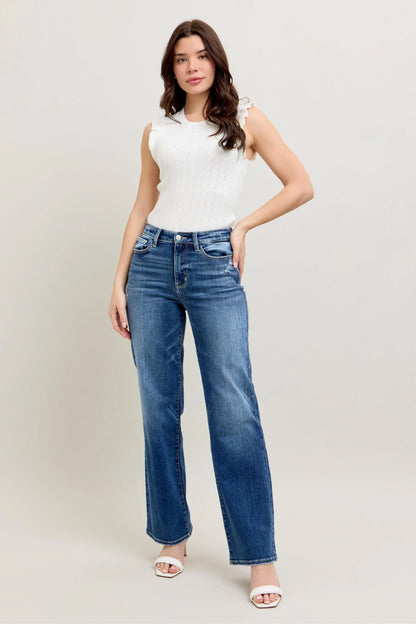 High Waist 90's Straight Leg Jeans Plus Size - Eva's Edition