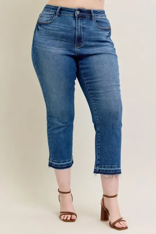 Vintage Wash Release Hem Kick Flare Jeans - Eva's Edition