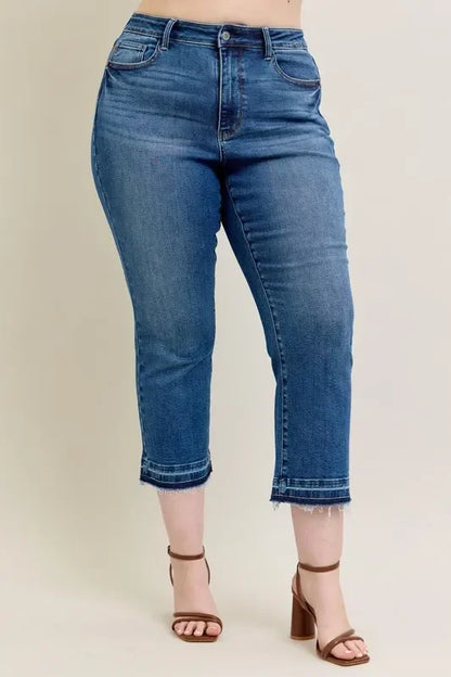 Vintage Wash Release Hem Kick Flare Jeans - Eva's Edition