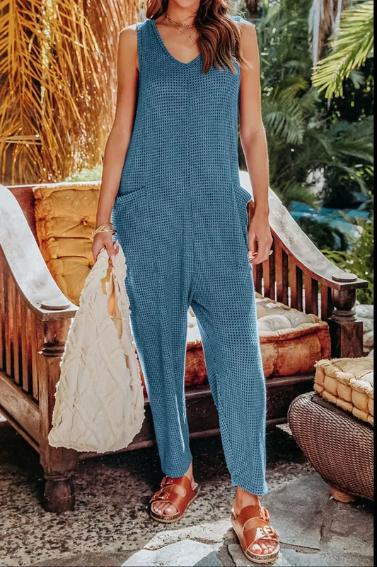 Double Take Full Size Sleeveless Straight Jumpsuit - Eva's Edition