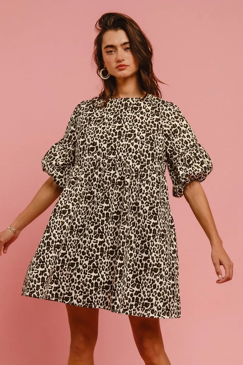 Leopard Denim Dress - Eva's Edition