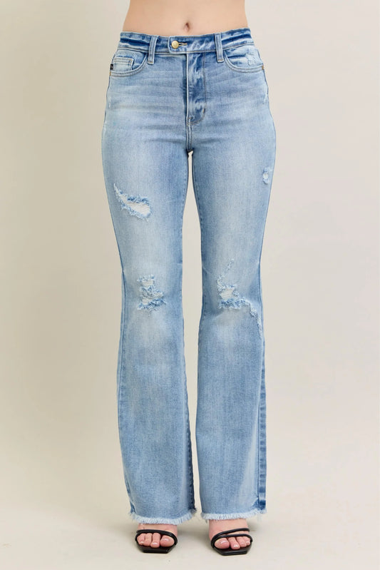 Flare Jeans With Shield Pockets Plus Size - Eva's Edition