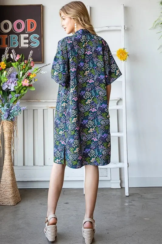 Floral Open Front Cardigan Plus Size - Eva's Edition