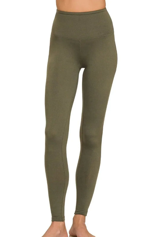 Premium Microfiber Wide Waistband Leggings - Eva's Edition