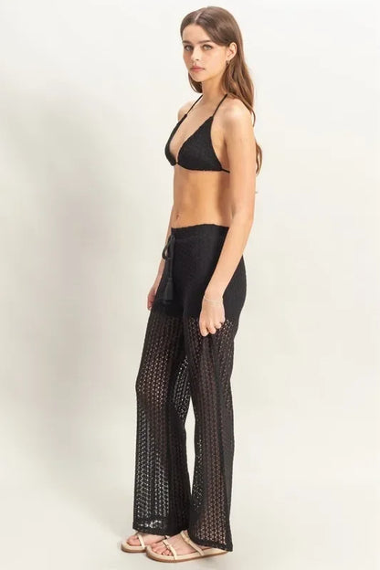 Crochet Bra and Drawstring Pants Set - Eva's Edition