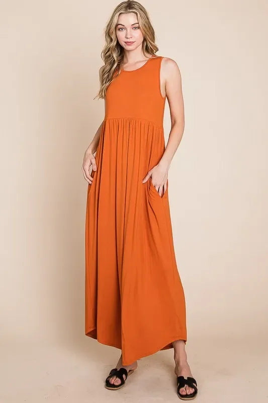 Sleeveless Maxi Dress with Pockets - Eva's Edition
