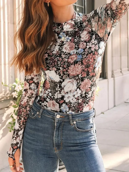 Lovelet Mock Neck Long Sleeve Top - Eva's Edition