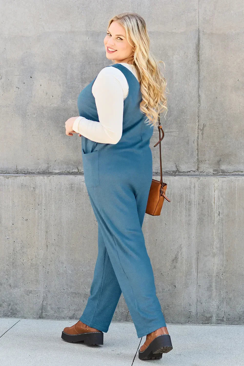 Double Take Full Size Sleeveless Straight Jumpsuit - Eva's Edition