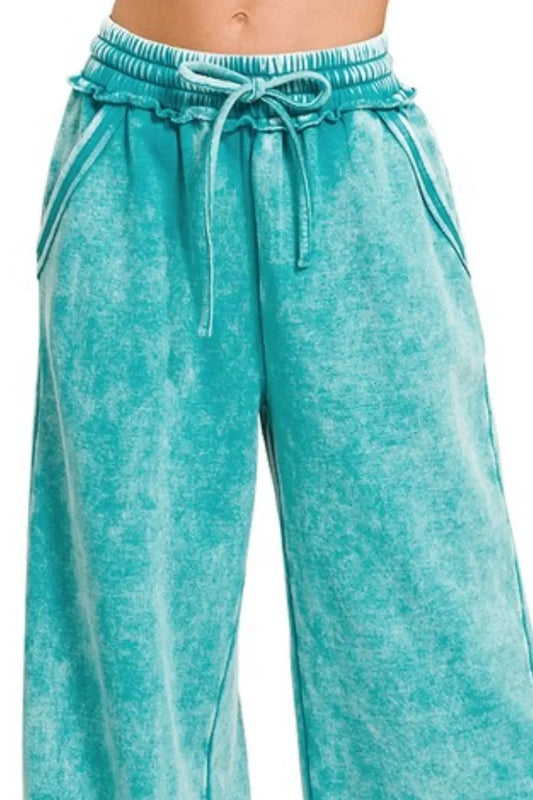 Fleece Palazzo Sweatpants with Pockets - Eva's Edition