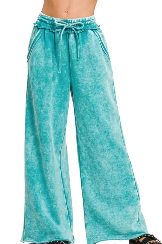 Fleece Palazzo Sweatpants with Pockets - Eva's Edition
