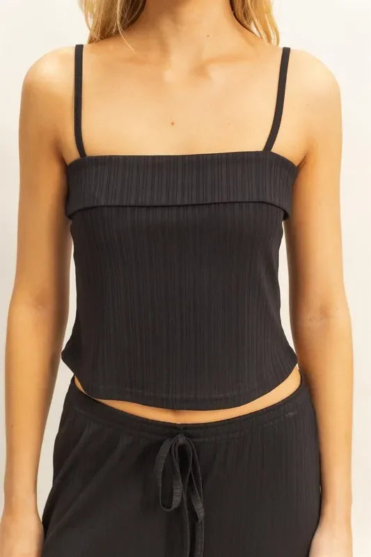 Rib Knit Cami Top and Pants Set - Eva's Edition