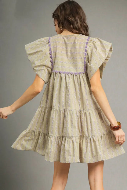 Cap Sleeve Tiered Mini Dress - Eva's Edition