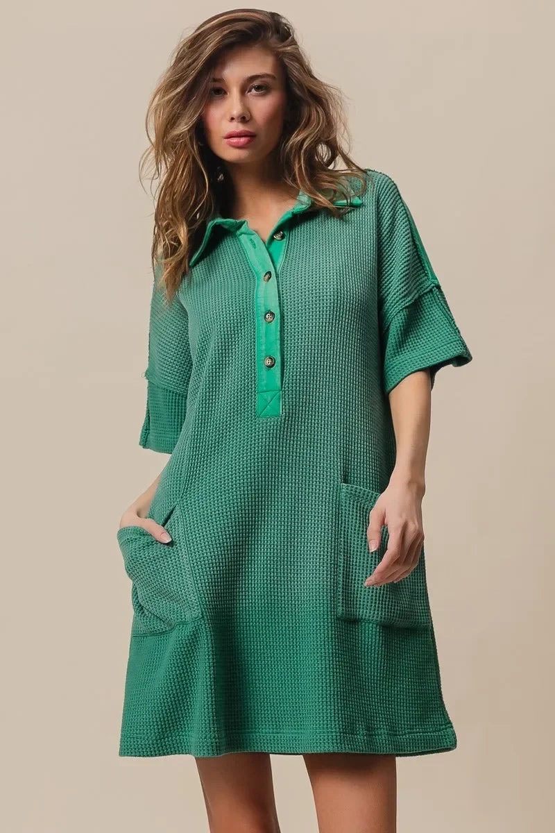Dip Dye Mineral Washed Knit Dress - Eva's Edition