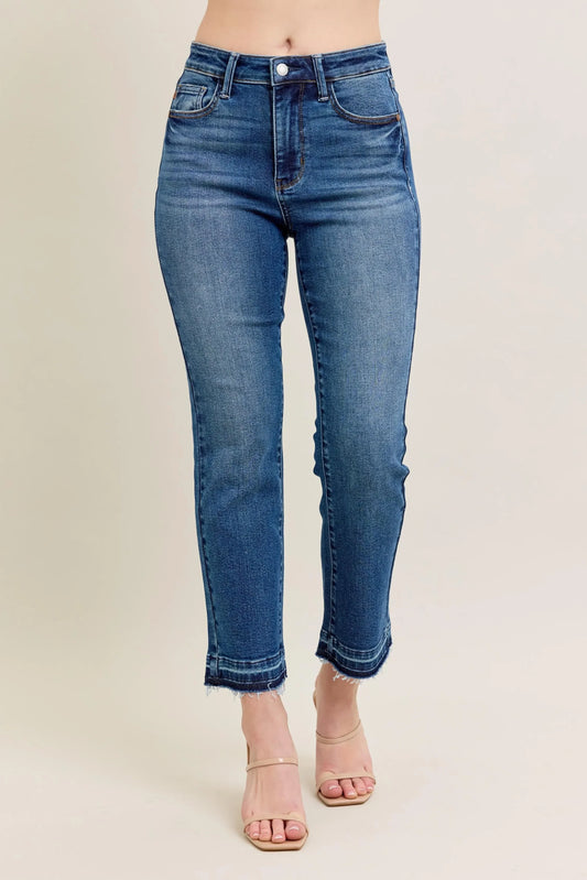 Vintage Wash Release Hem Kick Flare Jeans - Eva's Edition