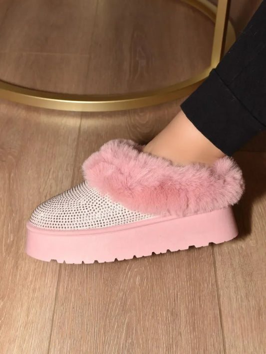 Faux Fur Platform Booties - Eva's Edition