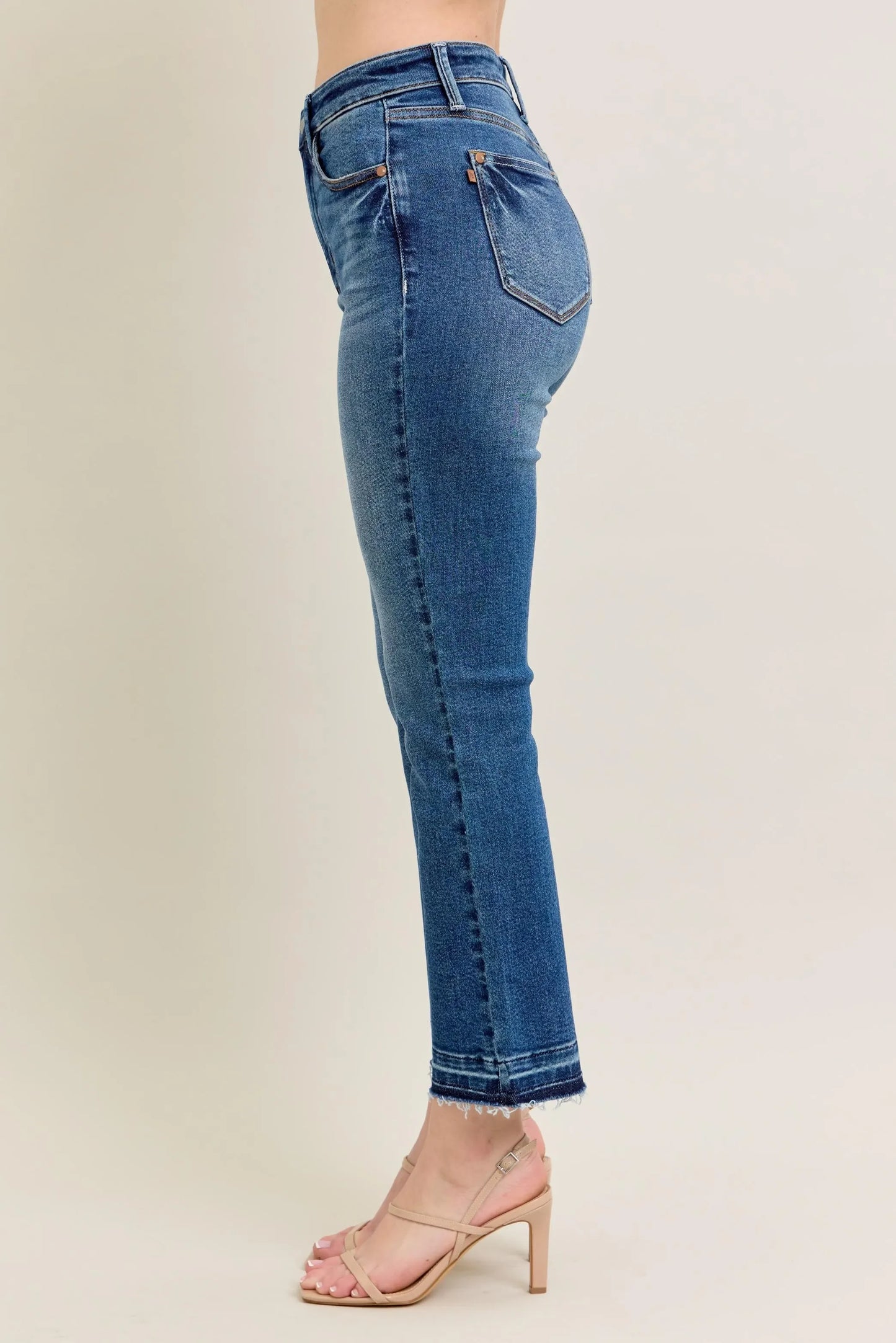 Vintage Wash Release Hem Kick Flare Jeans - Eva's Edition