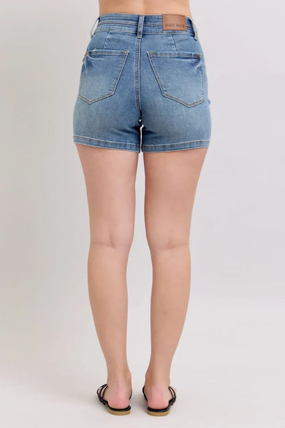 High Rise Tummy Control Denim Shorts - Eva's Edition