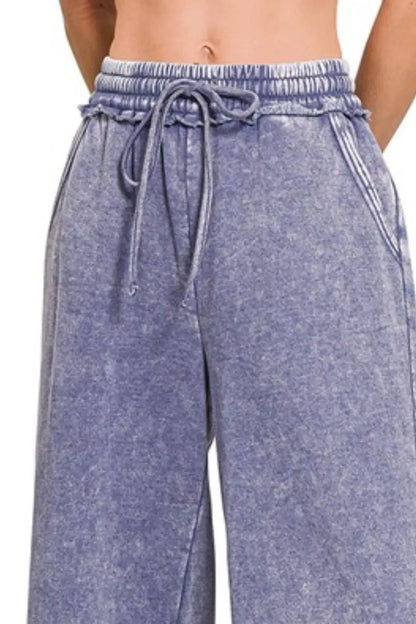 Fleece Palazzo Sweatpants with Pockets - Eva's Edition