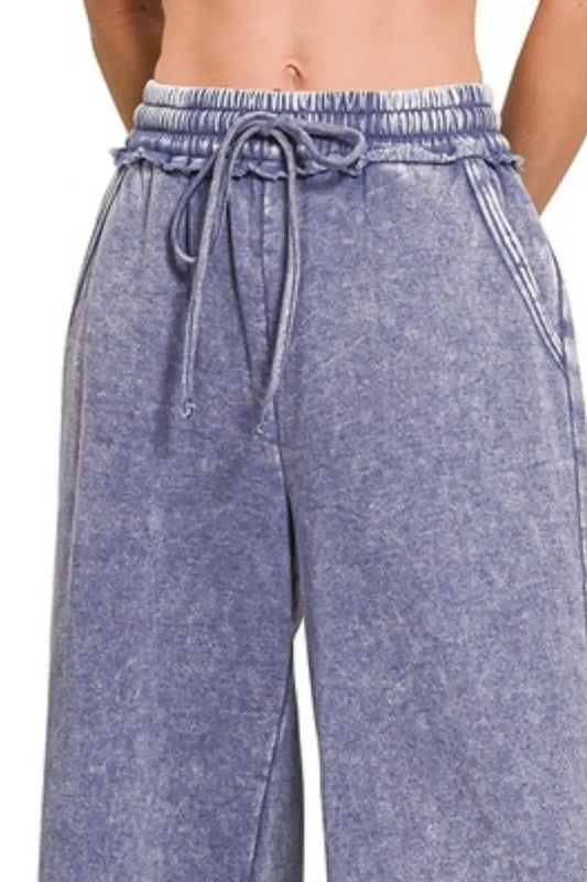 Fleece Palazzo Sweatpants with Pockets - Eva's Edition