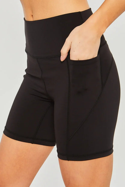 High Waist Seam Detail Active Shorts - Eva's Edition